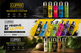 فندک کلیپر فانتزی گرافیتی clipper